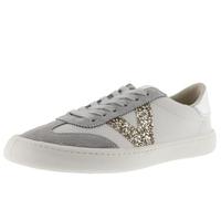 victoria Olmo Leather Effect Low Tennis Barefoot & Fantasy & Split Leather Pieces in Contrast 1186101 GRIS 38