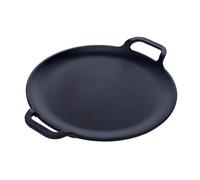 Victoria Pizza Pan Seasoned Cast Iron, Induction 25 cm, Skillet with Handles, for Fire, Barbecue, Oven, Ceramic Hob, Gas, Comal Toxic-Free PTFE Free