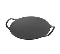 Victoria Pizza Pan Seasoned Cast Iron, Induction 38 cm, Skillet with Handles, for Fire, Barbecue, Oven, Ceramic Hob, Gas, Comal Toxic-Free PTFE Free