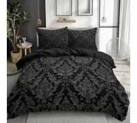 Victoria Printed Pattern 3D Printed Duvet Cover Set Emperor Reversible Bedding Set Soft Microfiber Quilt Cover with Zipper Closure and Corner Ties 3 Piece, Grey