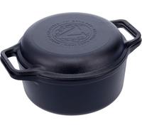 Victoria Seasoned Cast Iron Dutch Oven Combo Pot and Skillet 27cm/ 5,7L, for BBQ, Oven, Induction, 2-Piece Set Seasoned to Create Toxic-Free Non-Stick Without PTFE