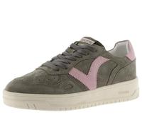 victoria Seul Split Leather Low Tennis & Pieces in Contrast & Matching Laces 1257127 for Women KAKI 41