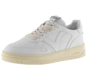 Victoria Seúl Unisex Low Top Trainers White Leather Effect Monochrome & Perforated Toe 1257100 for Adults