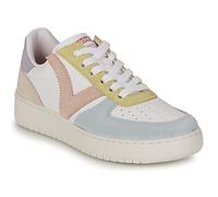 victoria Madrid Leather Effect Low Tennis & Multicolor Split Leather Pieces 1258214 for Women Celeste 40