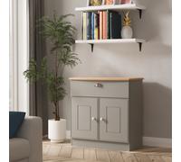 Victoria Sideboard Grey & Light Oak 2 Doors 1 Drawer 77cm