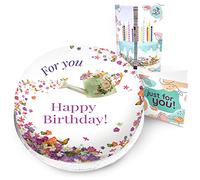 Victoria Sponge Floral Gardening Themed Birthday Cake | A Delicious Traditional Vanilla Sponge Birthday Cake With Buttercream & A Rich Apple & Raspberry Jam | Serves 10-12 | Baked By Bakerdays.