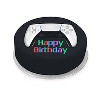Victoria Sponge playstaion controller themed birthday cake - A delicious traditional vanilla sponge cake with buttercream and a rich apple and raspberry jam, serves 10-12 portions. Baked by bakerdays.