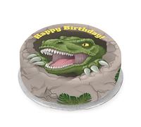 Victoria Sponge t-rex themed birthday cake - A delicious traditional vanilla sponge cake with buttercream and a rich apple and raspberry jam, serves 10-12 portions. Baked by bakerdays.