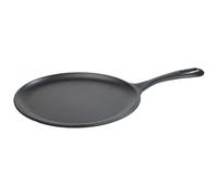 Victoria Tawa for Pizza, Crepe Pan Tortillas, Dosa Cast Iron Enamelled, Induction 26,6cm, Flat Skillet Griddle for Fire, Barbecue, Oven, Ceramic Hob, Gas, PTFE-Free Non-Toxic