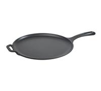 Victoria Tawa for Pizza, Crepe Pan Tortillas, Dosa Cast Iron Enamelled, Induction 30cm, Flat Skillet Griddle for Fire, Barbecue, Oven, Ceramic Hob, Gas, PTFE-Free Non-Toxic