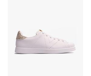 Victoria TENIS LEATHER & GLITTER Womens Trainers Cava - UK 3