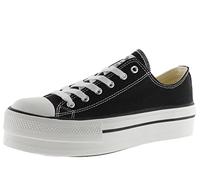 victoria Tribu Canvas Low-Top Trainers & Double Platform 1061100 for Women Negro 41