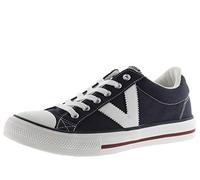 Victoria Tribu Canvas & Contrast Low Sneakers, Marino, 9.5 UK