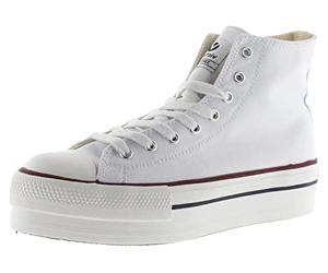 victoria Tribu Canvas High-Top Trainers & Double Platform 1061101 for Women Blanco 40