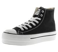 victoria Tribu Canvas High-Top Trainers & Double Platform 1061101 for Women Negro 39