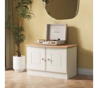 Victoria TV Unit Cream & Light Oak 2 Doors 77cm