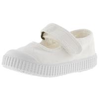 victoria 1915 Unisex Canvas Mary Janes DREC & Strap & Reinforced Toe 136605 for Kids Blanco 23