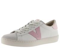 Victoria Unisex Berlin Leather & Contrast Parts & Split Leather Toe Low Trainers 1126142 for Adults, Petalo, 7 UK