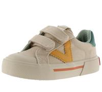 victoria Unisex Tribu Minimalist Multicolored Canvas Trainers & Double Hook-and-Loop Closure & Wide Fit 1355103 for Kids Beige 24