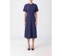 VICTORIA VICTORIA BECKHAM Eleanor A-Line Midi Dress in Stretch Viscose with Crew Neck - Size: 10 - female