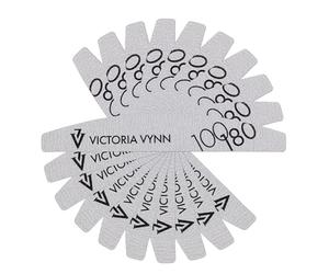 Victoria Vynn Double Sided Nail File Nail Styling Manicure Tools 10pcs (100/180 White Crescent)