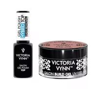Victoria Vynn Gel Nail Polish Set, Includes Gel Top Coat & Strong Builder Gel, Glossy Finish, Long Wearing, 58 ml