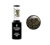 Victoria Vynn Gel Polish Top SHIMMER No Wipe UV LED (Top Gold, 8ml)