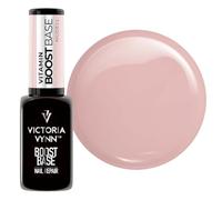 Victoria Vynn Vitamin BOOST BASE - Gel Polish Base Coat with Fibreglass, Calcium & Vitamins E+B5 - Strengthening & Long-Lasting - Nudell 8ml