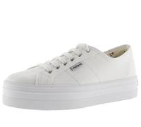 victoria Women's Basket Lona Plataforma Trainers, White, 4.5 UK