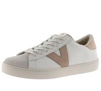 Victoria Shoes Berlin Womens Ladies White Pink Lace Up Trainers Size 4-8