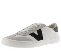 victoria Women's Olmo Barefoot Efecto Piel & Serraje Sneaker, Black/White, 6 UK