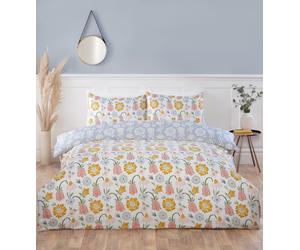 Victorian Bloom Floral So Soft Duvet Quilt Cover Set Single Double King Multi