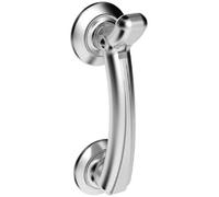 Victorian Bow Door Knocker on Rose 95mm Fixing Centres Satin Chrome