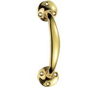 Victorian Bow Shaped Pull Handle 152mm Length 32mm Proj Polished Brass