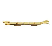 Victorian Casement Window Stay 300mm Length 2 Pins Included Polished Brass