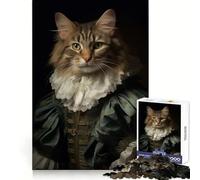 Victorian Cat 1000 Pieces Puzzles for Adults Memory Enhance Gentle Pastime Accurate Cut Thoughtful Gift (50x75cm)