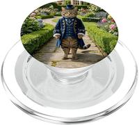 Victorian Cat Garden Portrait Elegant Estate Scene PopSockets PopGrip for MagSafe