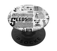 victorian catalog black white antique toile illustration PopSockets Adhesive PopGrip