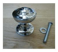 Victorian Centre Door Knob Polished Chrome by Ironmongery World
