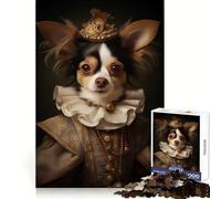 Victorian Chihuahua Jigsaw Puzzle for Teenagers 1000 Pieces Intellectual Fun Mind Calming Fun Fine Cut Winter Gift (50x75cm)