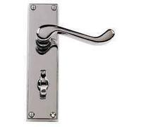 Victorian Chrome Scroll Bathroom Door Handles JV10BPC by Frelan Hardware