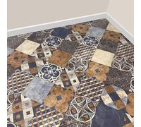 Victorian Colour Vinyl Lino Flooring Kitchen Bathroom Waterproof Roll Sheet Anti-Slip Cushion Grandismo (2m x 3m)