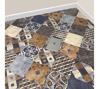 Victorian Colour Vinyl Lino Flooring Kitchen Bathroom Waterproof Roll Sheet Anti-Slip Cushion Grandismo (4m x 1.5m)