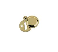 Victorian Covered Lever Key Escutcheon Polished Brass