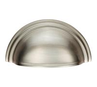 Victorian Cup Pull Handle Polished Nickel 92 x 46mm 76mm Fixing Centres