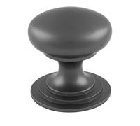 Victorian Cupboard knob Traditional Solid Metal Cabinet knob for Drawers cupboards and Period Style Furniture interiors (Anthracite, 32mm Dia. Knob, 32mm Dia. Rose, 32mm Projection)