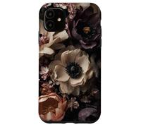 Victorian Dark Floral Gothic Black Academia Aesthetic Case for iPhone 11