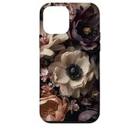 Victorian Dark Floral Gothic Black Academia Aesthetic Case for iPhone 12 mini