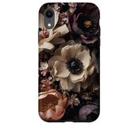 Victorian Dark Floral Gothic Black Academia Aesthetic Case for iPhone XR
