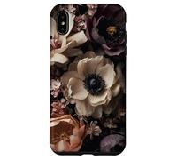 Victorian Dark Floral Gothic Black Academia Aesthetic Case for iPhone XS Max